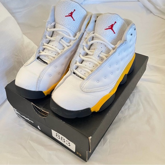 Jordan Other - Nike Air Jordan 13 Retro Del Sol yellow white Sneakers Preschool 1.5